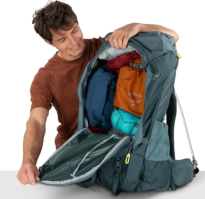 Osprey Farpoint Trek 55L Men's Travel Backpack - Hybrid Backpacking &amp Travel Bag with Internal Organization Black