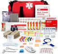 First Responder Trauma First Aid Kit Bag – Fully Stocked Emergency Medical Kit for Workplace Vehicle &amp Home – OSHA &amp ANSI Compliant – Portable – Red