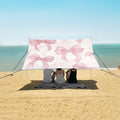 ALAZA Bow Knot Pink Pattern Beach Tent Sun Shelter Portable Canopy Sunshade for Outdoor Camping Picnics Backyard Fun 10x9 ft