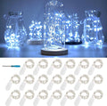 Battery Operated Silver Copper Wire Starry String Light 20 Pack Fairy String Lights6.6FT 20 LEDs for DIY Party Christmas Costume Wedding Easter Table Decorations (Cool White)