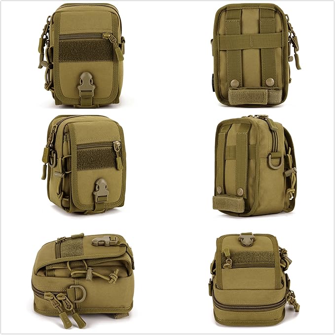 UNISTRENGH Tactical MOLLE Phone Magazine Pouch Military Small Belt Pouches Sling Chest Daypack Shoulder Bag Gear Duty Pack for Outdoor Hunting Vest Backpack