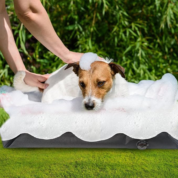 Folding Camping Shower Basins with Drainages Hose Portables Shower Tray for Beach Travel
