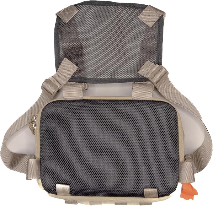 Wilderness Pack Tactical Chest Rig: 1000D Nylon Wildland Fire Radio Harness Fly Fishing Pack &amp Outdoor Organizer. Modular MOLLE Chest Bag with YKK Zippers &amp Stable 4-Point Non-Bounce Harness