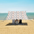 ALAZA Cat Heart Cartoon Beach Tent Sun Shelter UPF50+ Protection Beach Shade Canopy w/ 4 Sandbags for Outdoor Camping Fishing Backyard Fun Picnic 10x9 ft