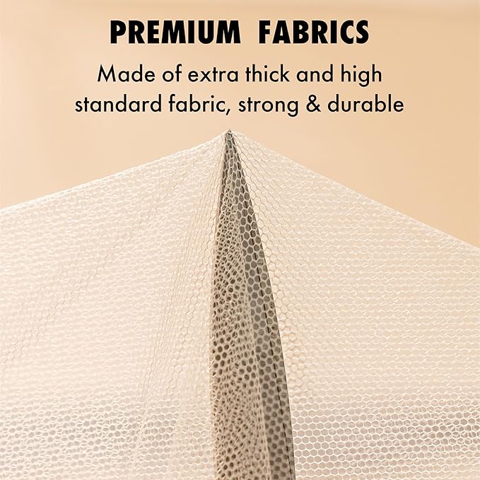 Pop-Up Mosquito Net Tent King Size Portable Folding Mosquito Net with Bottom for Bedroom &amp Outdoor Camping Double Zipper Doors Breathable Honeycomb Mesh Travel Bug Net for Family