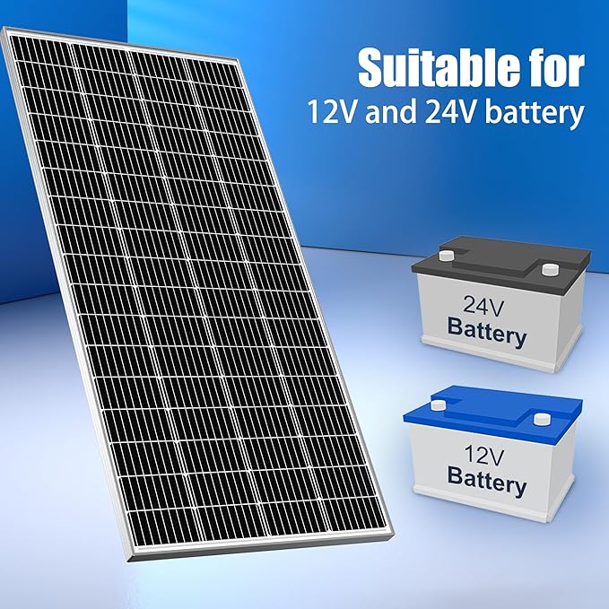 ACOPOWER Solar Panel 400W 24V Monocrystalline High-Efficiency PV Module Power Charger for RV Caravan Marine Camper Rooftop Farm Battery and Off Grid(2 * 200W)