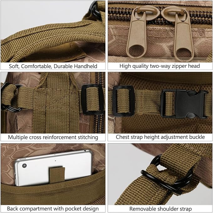 Military Tactical Backpack Rucksacks 3 Day Assault Pack Army Bag for Hunting Trekking Camping Outdoor (ACU Digital)