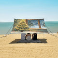 ALAZA Christmas Tree in Front of The Window Beach Tent Sun Shelter Portable Canopy Sunshade for Outdoor Camping Picnics Backyard Fun 10x9 ft
