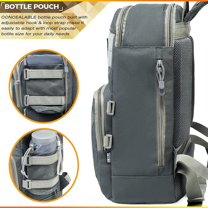 Tactical Range Bag Middle Size + Tactical Lunch Backpack (Grey)