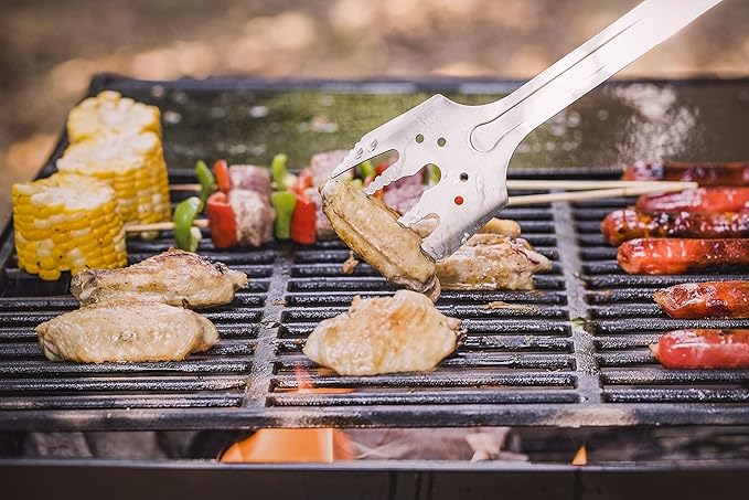 ROXON S601 14 6 in 1 MBT3 Folding Grill Utensils Set Fork Spatula Grilling Knife Tongs Opener for Backyard Barbecue and Camping