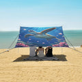ALAZA Turtle Jellyfish Beach Tent Sun Shelter Portable Canopy Sunshade for Outdoor Camping Picnics Backyard Fun 10x9 ft