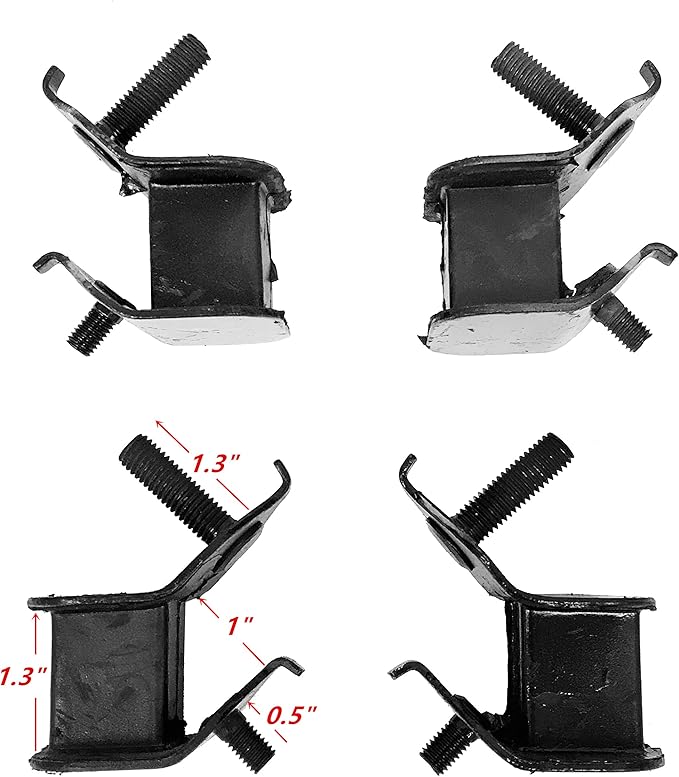 4 Same Large Thick Anti Vibration Rubber Mounts Replaces 11HP 13HP 389CC 420CC Gas Generator Replaces Harbor Freight Predator 7000/8750W 7250/9000 Watts Generator