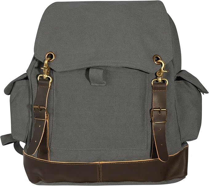 Rothco Vintage Expedition Rucksack - Classic Canvas Backpack for Everyday Adventures