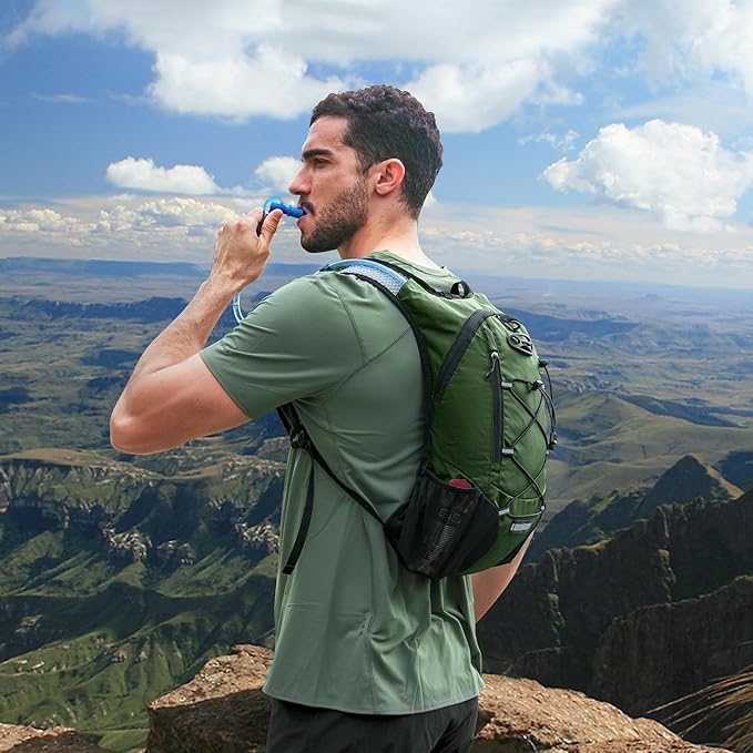 Lightweight Hydration Backpack Running Backpack with 2L Water Bladder Hydro Water Daypack for Cycling Hiking Rave for Men Women