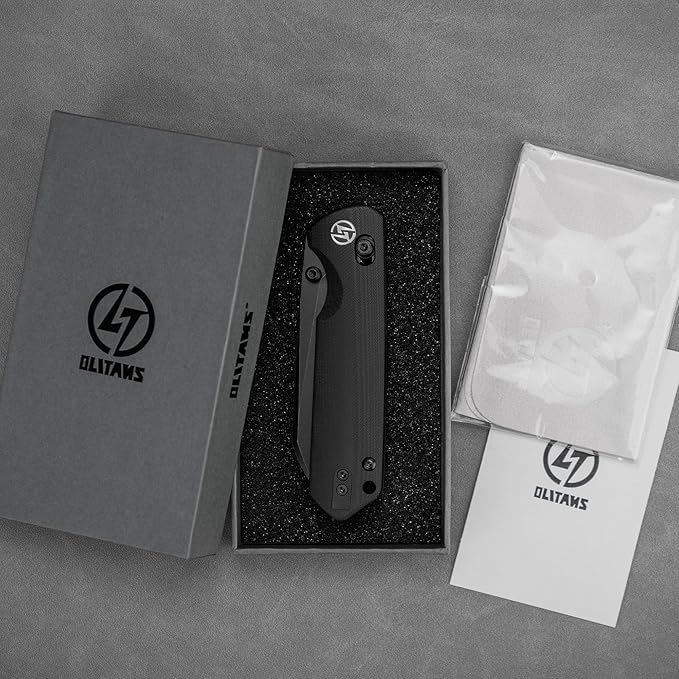 G062 Folding Knife for EDC 14C28N Steel Blade Pocket knife Crossbar Lock Knife for Outdoor Survival Hunting and Camping 3.53oz(Black+Black Coating)