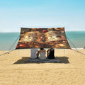 ALAZA Christmas Bell Beach Tent Sun Shelter Portable Canopy Sunshade for Outdoor Camping Picnics Backyard Fun 10x9 ft