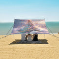 ALAZA Dreamy Christmas Tree Butterfly Beach Tent Sun Shelter Portable Canopy Sunshade for Outdoor Camping Picnics Backyard Fun 10x9 ft
