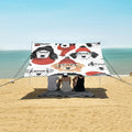 ALAZA Dog Winter Beach Tent Sun Shelter UPF50+ Protection Beach Shade Canopy w/ 4 Sandbags for Outdoor Camping Fishing Backyard Fun Picnic 10x9 ft