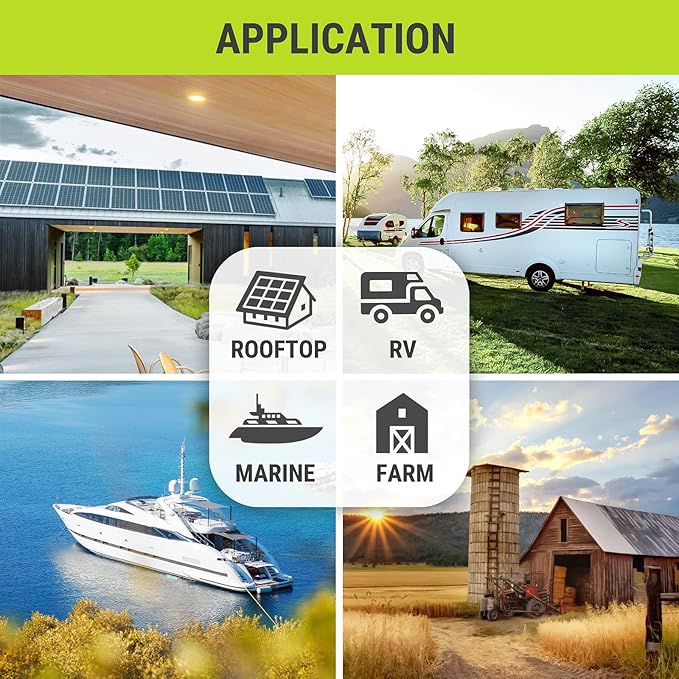 Newpowa 80W(Watt) Solar Panel Monocrystalline 12V 10BB High Efficiency PV Module High-Efficiency Battery Maintainer Power for Battery Charging of Boat RV Camper SUV and Other Off-Grid Applications