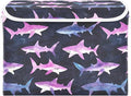 Storage Cube with Lid Silhouettes Sharks Print 16.5×12.6×11.8 IN 1 Pack Collapsible Large Capacity Foldable Storage Basket Bin Organizer