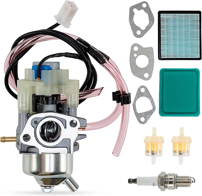 BlueStars 63584 Carburetor Kit - Fit Huayi Predator 3500 Watts Inverter Generator 63584 Carb 3500W with Gaskets Air Filter Spark Plug Fuel Line - Replaces 16100-ZL0-D66 16100-Z0V-D12 16100-ZL0-D65