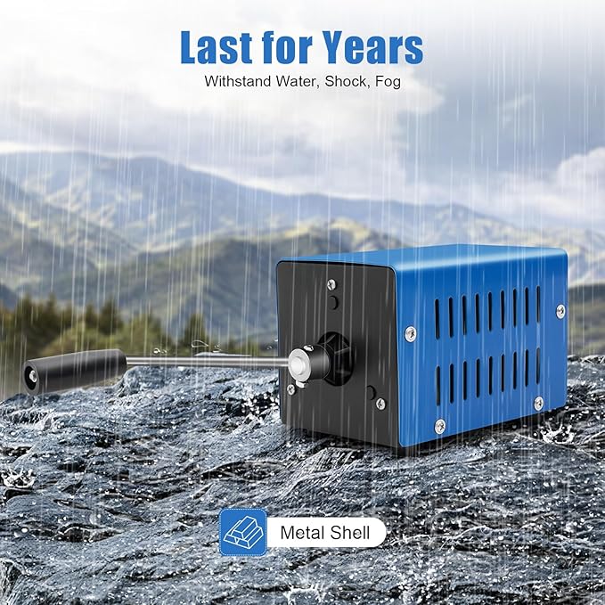 20W Hand Crank Generator High Power 3V-15V Portable Emergency USB Charger Generator for Outdoor Camping Travel Survival Activities