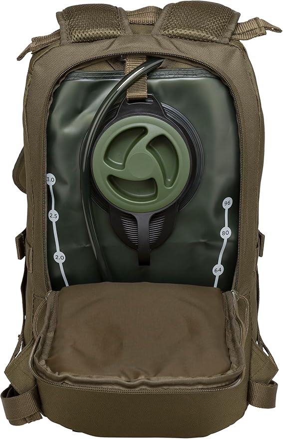 Surge Tactical Hydration Pack by Fieldline | Military Backpack with MOLLE System | Survival Bug Out Bag | 22L Storage Capacity + 3L Reservoir (Digital Sand)
