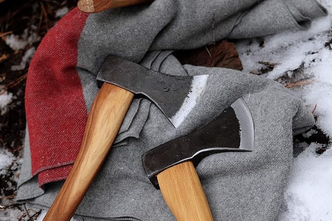 1844 Helko Werk Germany Traditional Hessen Woodworker Axe - Made in Germany Hand Forged Felling Axe and Cutting Axe Forest Axe for Felling Tree - Head 2-3/4 lbs Handle 28 in. (Hessen) #13563
