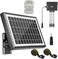 SUNAPEX Solar Panel for Trail Camera Solar Battery Charger with Controller and Built-in 7500mA Battery DC 6V/9V/12V Output for Trail Camera Hunting Accessory (6W Solar Panel Kit)