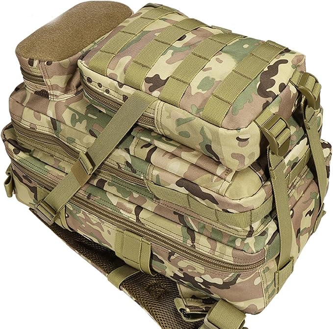 30L Military Tactical Backpack Lightweight Hiking Camping Bag Army Assault Pack Water-Repellent Digital Camouflage Travel Rucksack 3 Day Bug Out Bag