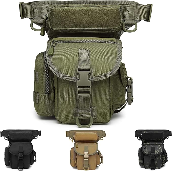 Nylon Drop Leg Bag Hiking Waist Pack for Men &amp Women Motorcycle Bike Cycling Riding Travel Outdoor Sports Fanny Pouch
