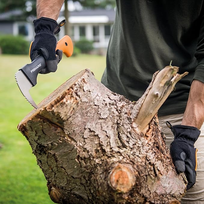 Fiskars 12 Hookaroon - Non-Slip Grip Handle with Pointed Angled Blade - Landscaping Tool for Rotating Dragging Stacking Logs - Black/Orange