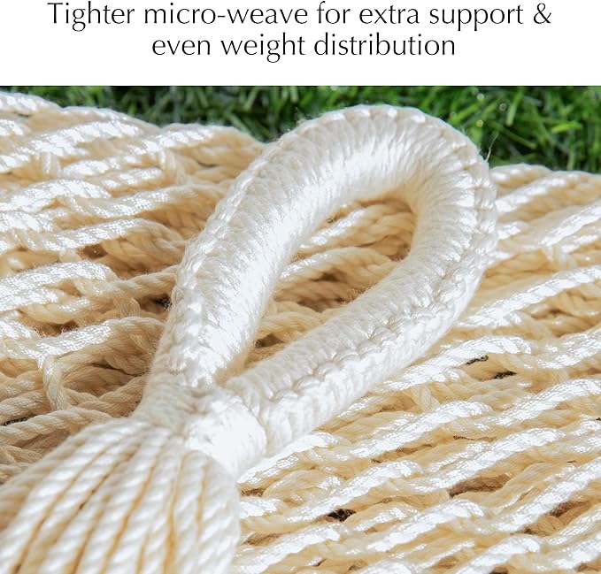 PNAEUT Family Mayan Rope Hammocks for Outside (Nature XX-Large)