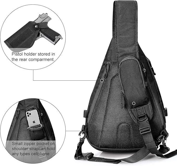 G4Free Outdoor Tactical Bag Backpack Military Sport Bag Pack Sling Shoulder Backpack and Tactical EDC Sling Backpack Military Rover Shoulder Sling Bag Pack Molle Assault Range Bag