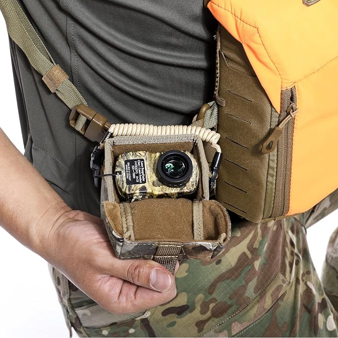 Rangefinder Pouch with Protective Padding and Quick-Release Buckle Molle Compatiblefor Binocular Packs Tactical Hunting Bag Accessory