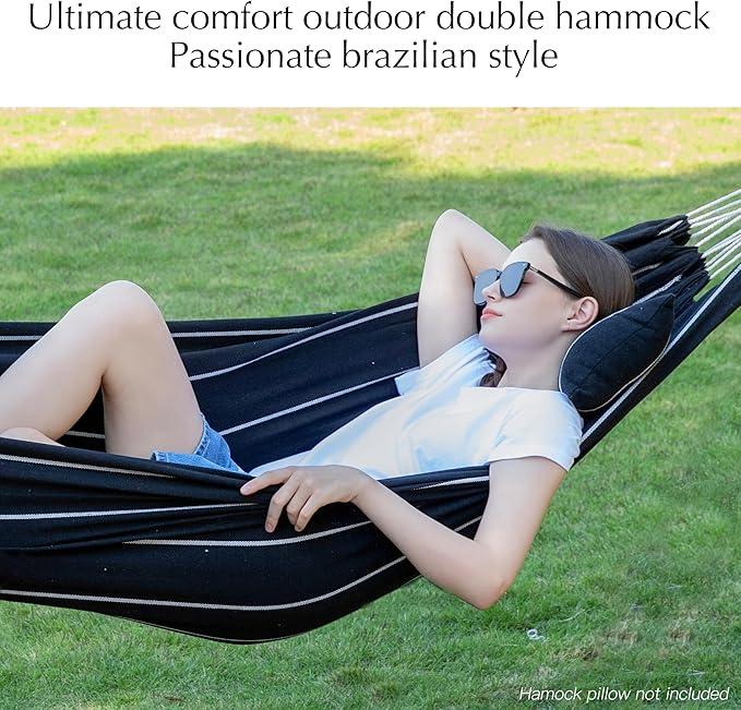 PNAEUT Double Hammocks for Outside Replacement Outdoor Tree Hammock for Indoor Patio Porch Gardenn (Chasm Medium)