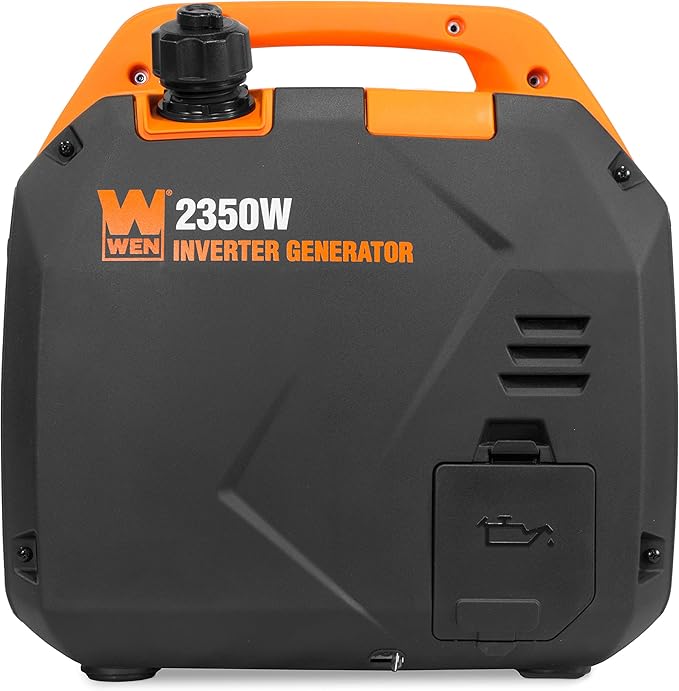 WEN Super Quiet 2350-Watt Portable Inverter Generator with Fuel Shut Off Gasoline Power Ultra Lightweight (56235i) Black