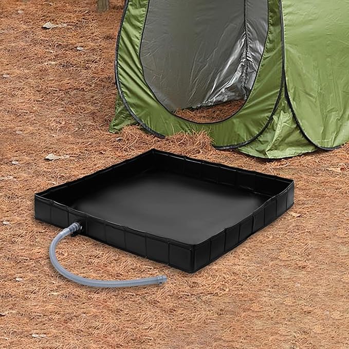 Foldable Shower Base with Drain Keep Feet Clean