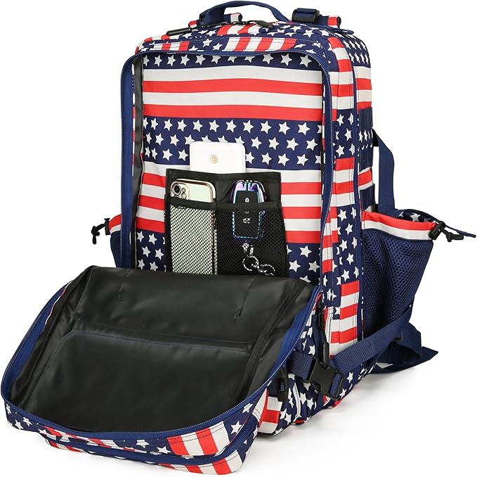 Lovelinks21 45L Tactical Assault Backpack 3 day assault pack with Molle Waterproof backpack Rucksack for Tactical Backpacks (Flag)