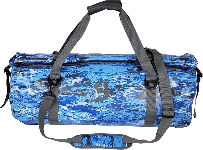 geckobrands Waterproof 50L PVC Duffel – Durable Roll Top Bag for Extreme Conditions
