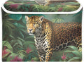 Leopard in Jungle Storage Cube with Lid Collapsible Flip-top locker Fabric Storage Bins Basket with Handle for Home Bedroom Closet Office 16.5×12.6×11.8 in
