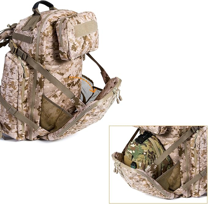 MT Military 3Day Rucksack with External Frame MOLLE Army Medium Ruck Assault Backpack