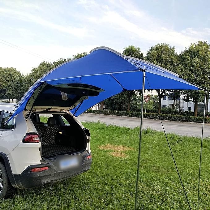 SHINsuke Car Tailgate Tent Awning Pickup Truck Camping Sun Shelter Waterproof Rainfly SUV Minivan Canopy Hatchback Camper Trailer Rooftop