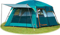 KTT Extra Large Tent 6-10-12-14 Person(A)Family Cabin Tents2 Rooms3 Doors and 3 Windows with MeshStraight WallWaterproofDouble LayerBig Tent for OutdoorPicnicCampingFamily Gathering
