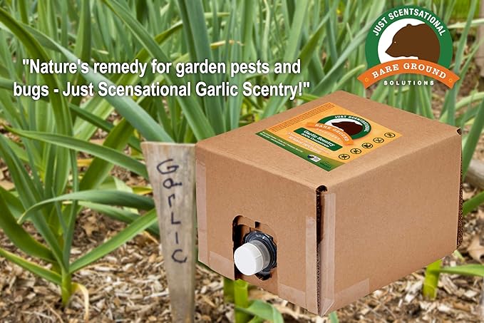 Just Scentsational Bare Ground Solutions GCS-2.5P All Natural Liquid Garlic Concentrate Barrier and Repellent 320 oz (2.5 Gallons)