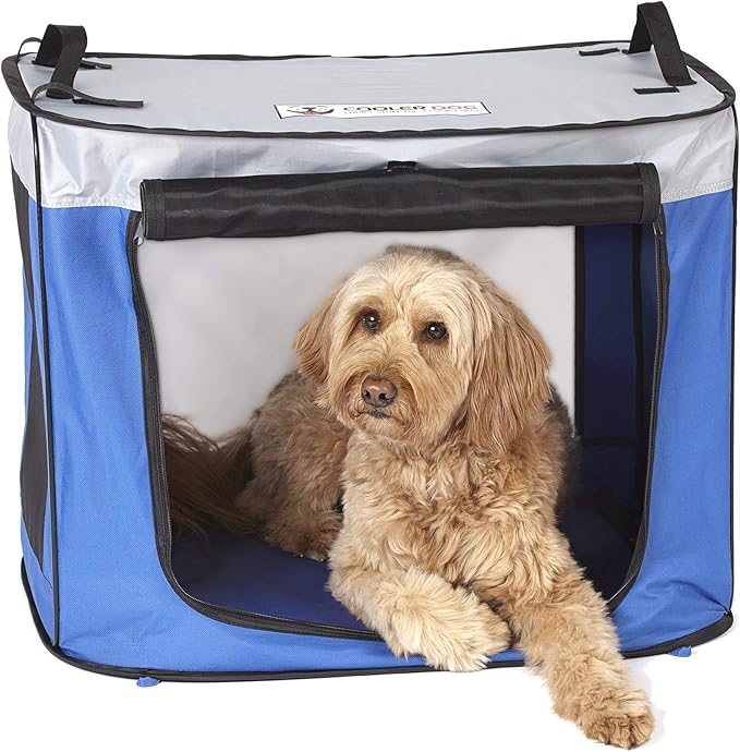 CoolerDog Pop Up Dog Shade Tent – Portable UV Sun Protection Shelter for Medium Dogs Outdoor Beach &amp Camping Sun Shade (Medium)