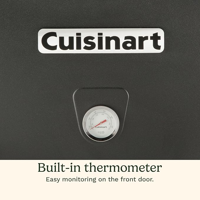Cuisinart 30 Electric Smoker 3 Adjustable Racks Large Capacity BBQ Meat Smoker Water &amp Wood Trays for Smoked Meat Brisket Salmon &amp Jerky Adjustable Temperature Control