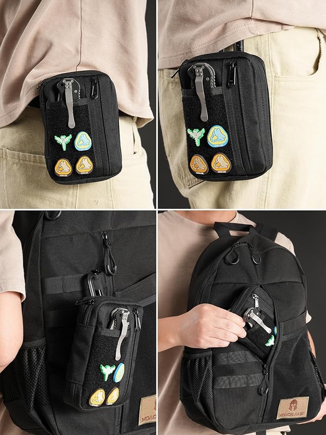 VIPERADE VE30 Molle Pouches Small EDC PouchCompact Belt Pouch for MenEDC Pouch Pocket Organiser with Patches AreaAdjustable Molle Backpack Pack Pocket for Camping Bush Craft/Hiking/Traveling