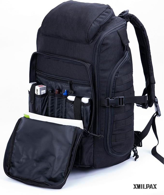 35L Tactical Backpack Military Rucksack MOLLE Quick-Access Flap EDC Pack for Hiking Camping Travel Work Bugout Emergency