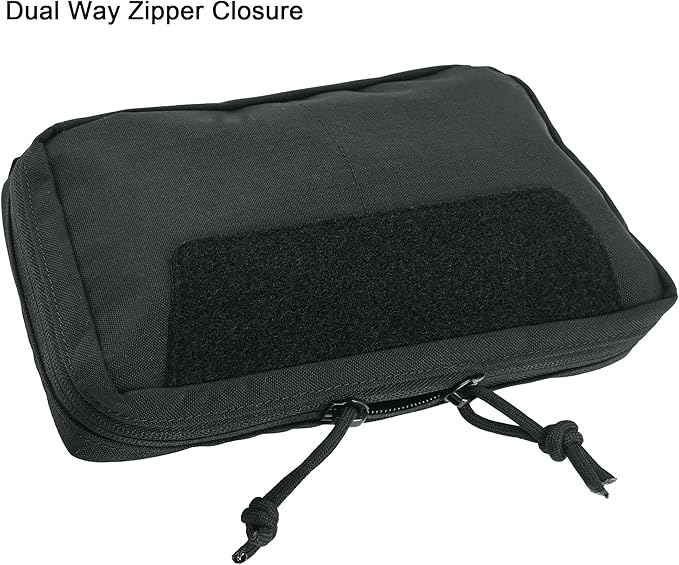 Tactical Admin Pouch Molle Attachment SABADO GP Pouch with Two Way Zipper Closure Slim EDC Utility Pouch for Hunting Vest or Hiking Backpack